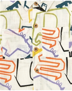 Рубашка для мальчика с длинными рукавами и принтом, белый Tuc tuc