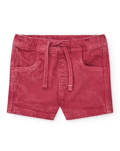 Шорты-бермуды для мальчика с эффектом потертости и регулируемой талией, красный Tuc tuc