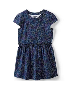 Топ-туника со сборкой на талии для больших девочек с короткими рукавами и присборенной талией, розовый Lands' end