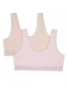 Бюстгальтер без косточек с овальным вырезом для больших девочек, упаковка из 2 шт, розовый Calvin klein