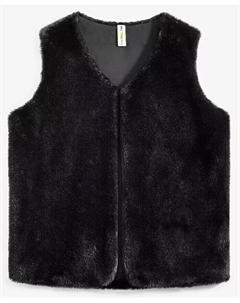 Жилет из искусственного меха с v-образным вырезом для девочек, черный Epic threads