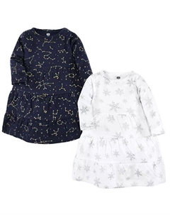 Хлопковые платья для маленьких девочек, металлическая снежинка-звезда, мультиколор Hudson baby