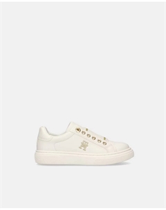 Низкие кеды для девочек в форме шлема с эластичной застежкой, белый Tommy hilfiger