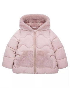 Пуховик на мягкой подкладке для девочек 2–5 лет, розовый Rokka&rolla