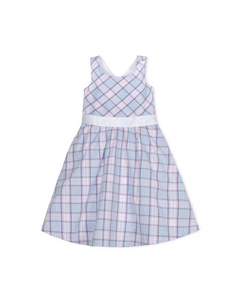 Вечернее платье без рукавов для девочек для особых случаев с перекрещенной спинкой, детское, синий Hope & henry