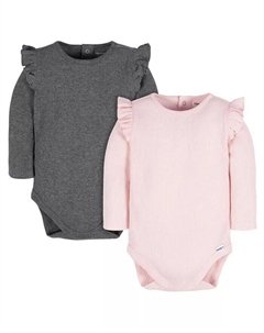 Комбинезоны-комбинезоны с длинными рукавами для маленьких девочек, 2 шт, зеленый Gerber