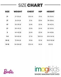 Комплект одежды из футболки и брюк для девочек (2T–14–16 лет), розовый Barbie