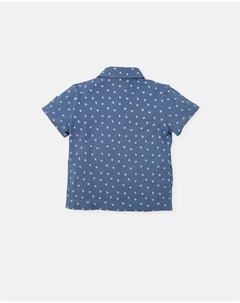 Рубашка-поло с короткими рукавами и принтом лодки для мальчика, синий Tutto piccolo