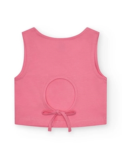 Футболка без рукавов для девочек с разрезом сзади, розовый Tuc tuc