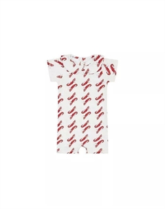 Baby Vild Lab No.8 — редкие живые лобстеры, боди из органического хлопка и шорты, красный Vild house of little