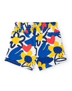 Шорты для девочек с принтом и эластичным поясом, мультиколор Tuc tuc