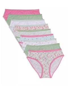 Нижнее белье бикини с цветочным принтом для больших девочек, упаковка из 9 шт, розовый Maidenform
