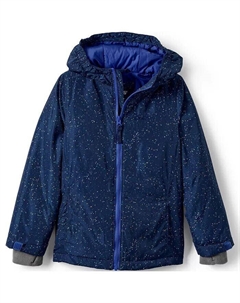 Утепленная зимняя куртка для девочек, зеленый Lands' end