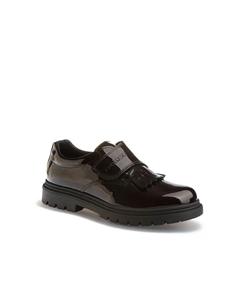 Черные кожаные туфли на шнуровке и блюхеры для девочек, черный Pablosky