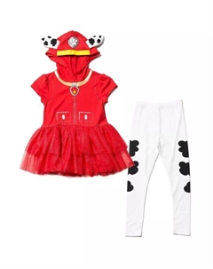 Комплект одежды из футболки с капюшоном и леггинсами для маленьких девочек (2T–7–8), красный Paw patrol