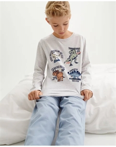 Длинная пижама для мальчика, мультиколор Cotton juice