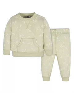 Комплект из толстовки и брюк для активного отдыха для маленьких девочек, розовый Gerber