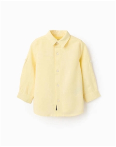 Рубашка для мальчика с рукавами и шлевками для ремня, желтый Zippy