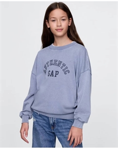 Толстовка свободного кроя с круглым вырезом, синий Gap