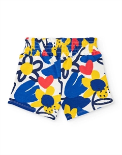 Шорты для девочек с принтом и эластичным поясом, мультиколор Tuc tuc