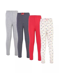 Леггинсы из органического хлопка для маленьких девочек Baby Youth, 4 шт., Цветной горошек, серебряный Touched by nature
