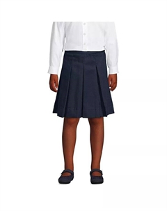 Школьная форма для больших девочек из полихлопка, плиссированная юбка до колена, синий Lands' end