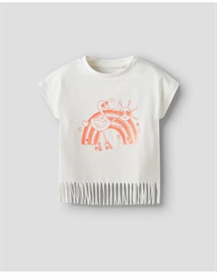 Футболка с бахромой для девочки, белый Name it