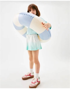 Шорты для девочки из плюша с узором «тай-дай», бирюзовый Kids el corte inglés