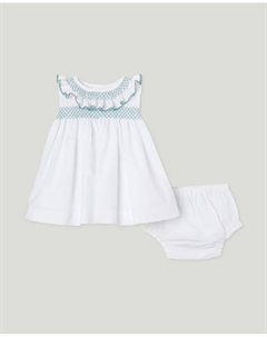 Платье для девочки без рукавов в виде сот, белый Coconut el corte inglés