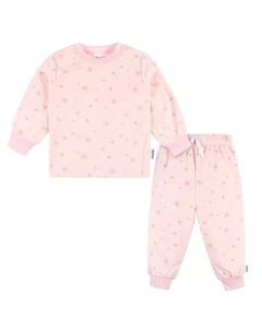 Флисовая пижама с длинными рукавами и штанами для маленьких девочек, 2 предмета, белый Gerber