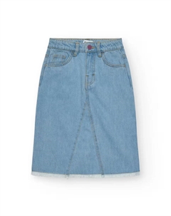 Юбка для девочки из денима с необработанным краем, синий Tuc tuc