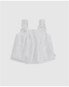 Рубашка без бретелек для девочки с кружевом, цвет Crudo Ikks