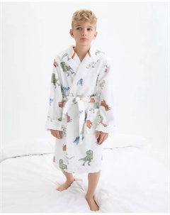 Халат для девочки, белый Cotton juice