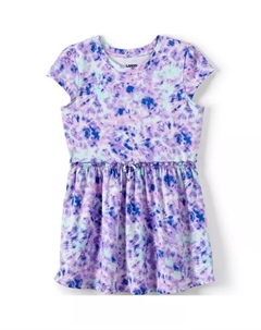 Топ-туника с короткими рукавами и присборенной талией для девочек, зеленый Lands' end