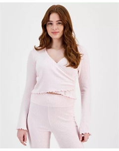 Детский топ в рубчик с длинными рукавами и воротником-стойкой, фиолетовый Planet heart