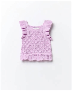 Ажурный трикотажный топ, лиловый Сфера