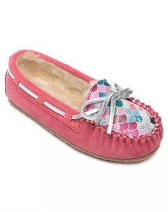 Тапочки-мокасины Cassie для маленьких девочек, розовый Minnetonka