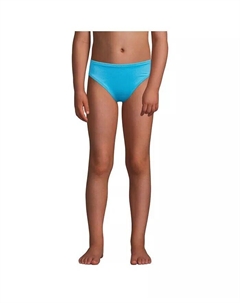 Детский купальник для девочек больших размеров, устойчивый к хлору, плавки бикини, розовый Lands' end