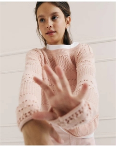 Ажурный свитер, цвет Rosa claro Сфера