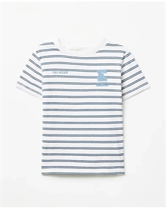 Футболка с полосатой нашивкой, синий Сфера