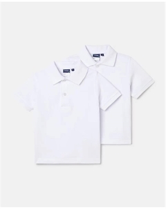 Рубашка поло с короткими рукавами, комплект из 2 шт, белый Kids el corte inglés