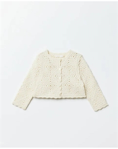 Вязаный жакет крючком, цвет Crudo Сфера