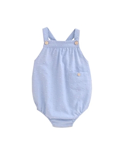 Синий комбинезон с перекрещенными бретелями для мальчика Dadati