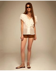 Блузка Plumeti с оборками, кремовый Сфера