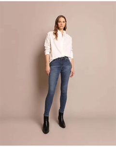 Женские облегающие джинсы скинни с заклепками, синий Scalpers