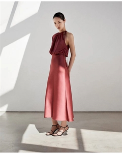 Простое асимметричное платье, красный Сфера