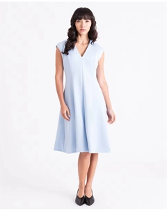 Платье из неопрена с карманами, светло-голубой Calvin klein