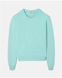 Женская толстовка с изображением улыбки в цвете морской волны, бирюзовый Silbon