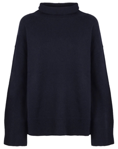 Кашемировый джемпер с высоким воротником, синий Aspesi