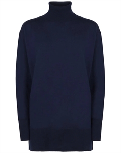 Кашемировый джемпер с высоким воротником, синий Aspesi